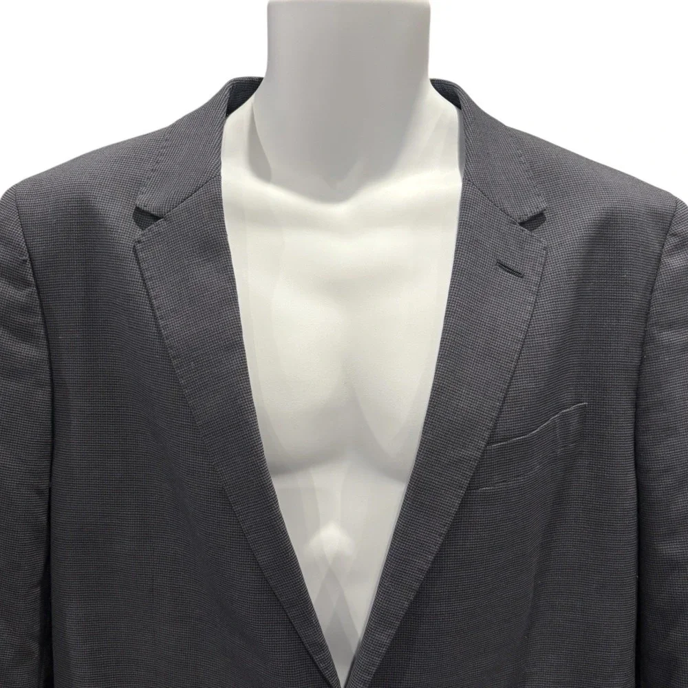 Lands' End Men's 44L Wool Blend‎ Tailored Fit Gray 2 Button Sport Coat